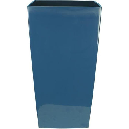 Fioriera quadrata RIVIERA NUANCE - Plastica - L38xP38xH69 cm - Blu