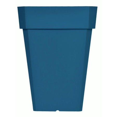 Fioriera quadrata RIVIERA SOLEILLA - Plastica - Altezza 53 cm - Blu