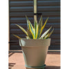 Fioriera rotonda RIVIERA SOLEILLA - Plastica - Diametro 50 cm - Verde argilla
