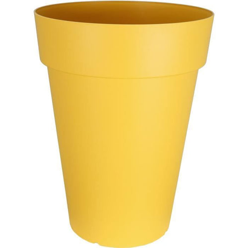 Fioriera RIVIERA SOLEILLA HIGH - Plastica - Altezza 66 cm - Giallo