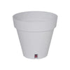 Fioriera rotonda RIVIERA LOFT - Plastica - Diametro 30 cm - Bianco