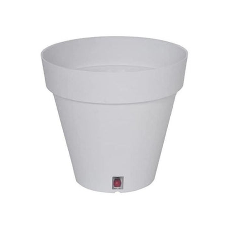 Fioriera rotonda RIVIERA LOFT - Plastica - Diametro 30 cm - Bianco