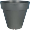 Fioriera rotonda RIVIERA LOFT - Plastica - Diametro 30 cm - Grigio