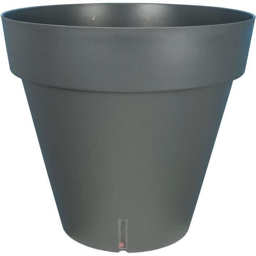 Fioriera rotonda RIVIERA LOFT - Plastica - Diametro 30 cm - Grigio