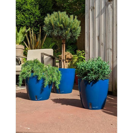 Fioriera rotonda RIVIERA EVA NEW - Plastica - Diametro 46 cm - Blu