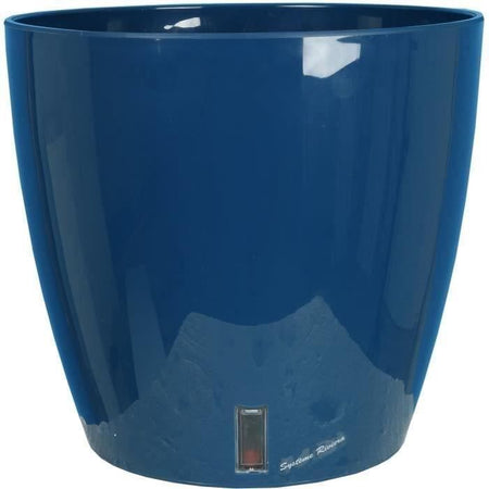 Fioriera rotonda RIVIERA EVA NEW - Plastica - Diametro 46 cm - Blu