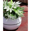 Fioriera rotonda RIVIERA GRANIT BOULE - Plastica - Diametro 50 cm - Bianco