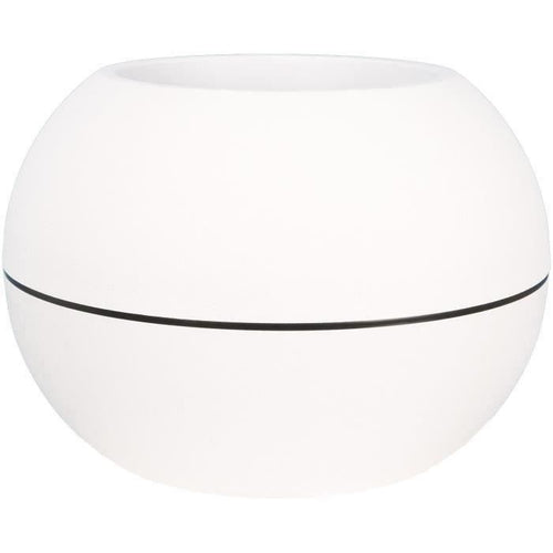 Fioriera rotonda RIVIERA GRANIT BOULE - Plastica - Diametro 50 cm - Bianco