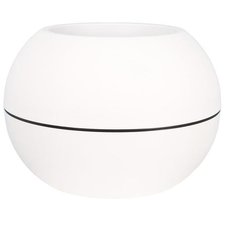 Fioriera rotonda RIVIERA GRANIT BOULE - Plastica - Diametro 50 cm - Bianco