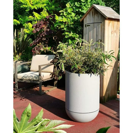 Fioriera - RISS - RIVIERA GRANIT TULIPE - Plastica - Diametro 50 cm - Pietra