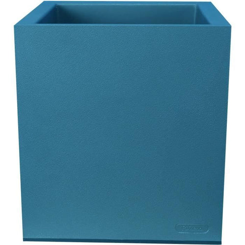 Fioriera quadrata RIVIERA GRANIT - Plastica - 40x40 cm - Blu
