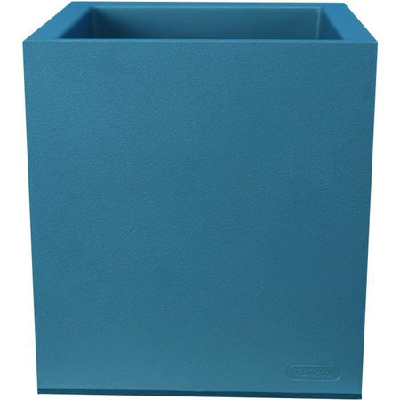 Fioriera quadrata RIVIERA GRANIT - Plastica - 40x40 cm - Blu