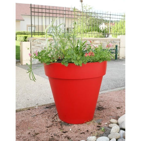 Vaso per fiori RIVIERA Soleilla - Rotondo -  60 x 53,6 cm - Rosso