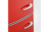 Severin Frigorifero Combinato Retro' Vintage Total No Frost Rosso RKG 8887 Apertura a Sinistra