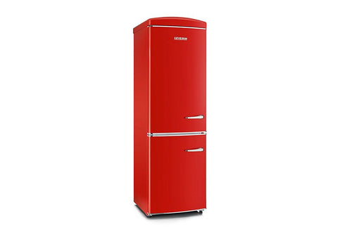 Severin Frigorifero Combinato Retro' Vintage Total No Frost Rosso RKG 8887 Apertura a Sinistra