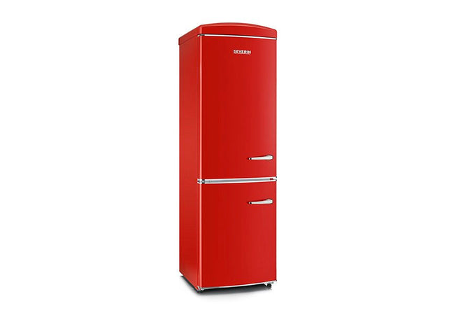 Severin Frigorifero Combinato Retro' Vintage Total No Frost Rosso RKG 8887 Apertura a Sinistra