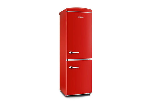 Severin Frigorifero Combinato Retro' Vintage Total No Frost Rosso RKG 8997
