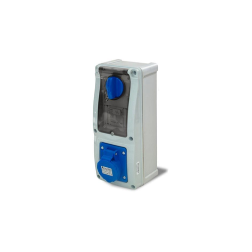 Presa fissa interbloccata da incasso con portafusibili 2P+T 16A IP67