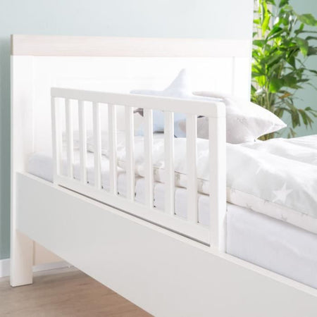 Sponda letto in legno ROBA 90 cm - Protezione anticaduta sicura per neonati e bambini - Da 18 mesi a 5 anni - Montaggio facile - Bianco