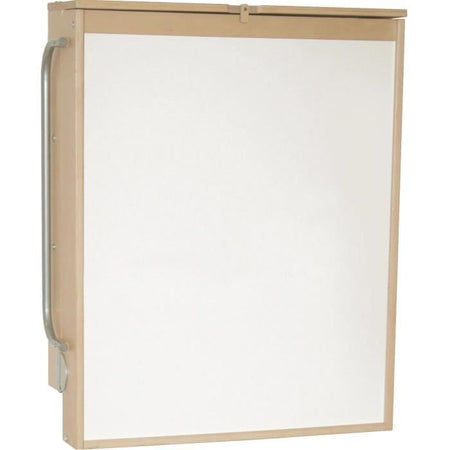 Fasciatoio pieghevole da parete - ROBA - DSCHUNGELBABY - Materasso a righe multicolore incluso - 2 ripiani integrati - Legno naturale