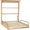 Fasciatoio pieghevole da parete - ROBA - DSCHUNGELBABY - Materasso a righe multicolore incluso - 2 ripiani integrati - Legno naturale