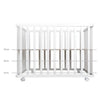 Box per bambini 100x75 cm + Tappetino con stampa di gufi Adam ed Eule + 4 ruote - ROBA - Legno bianco