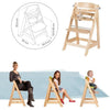 Seggiolone - ROBA - SIT UP CLICK & FUN - Vassoio porta-pasto rimovibile - Altezza regolabile - Fino a 70 kg - Legno naturale