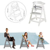 Seggiolone - ROBA - SIT UP CLICK & FUN - Vassoio porta-pasto rimovibile - Altezza regolabile - Fino a 70 kg - Legno laccato bianco