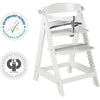 Seggiolone - ROBA - SIT UP CLICK & FUN - Vassoio porta-pasto rimovibile - Altezza regolabile - Fino a 70 kg - Legno laccato bianco