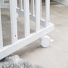 Box ROBA Hegaxonal - Rivestimento imbottito - Motivo elefante - 6 ruote frenate - Legno laccato tortora