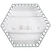 Box ROBA Hegaxonal - Rivestimento imbottito - Motivo elefante - 6 ruote frenate - Legno laccato tortora