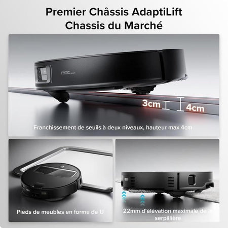 ROBOROCK SAROS Z70 - Robot aspirapolvere - Braccio articolato OmniGrip - Potenza 22000 Pa - Design ultra sottile