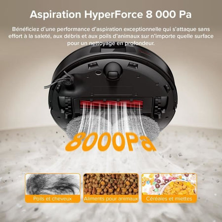 ROBOROCK QR 598 - Robot Aspirapolvere - 8000 Pa - Stazione Multifunzionale - Anti-groviglio