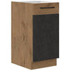 Base ROCK - Melaminico decoro rovere lancillotto e grigio matera - 1 anta - L40 x H82 cm