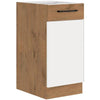 ROCK - Colonna - nobilitato rovere Lancillotto e bianco lucido - 40 cm - 1 anta battente