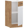 ROCK - Colonna - nobilitato rovere Lancillotto e bianco lucido - 40 cm - 1 anta battente