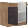 ROCK - Mobile basso - 80 cm - rovere Lancillotto e grigio matera - COOK