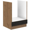 Mobile forno ROCK - Melaminico decoro rovere lancillotto e grigio matera - L60 x H82 cm