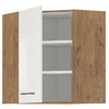 ROCK - Colonna angolare - rovere Lancillotto e melaminico bianco lucido - 58 x 58 cm