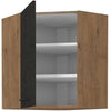 Colonna angolare ROCK - nobilitato decoro rovere Lancillotto e grigio matera - 1 anta - L58 x H72 cm