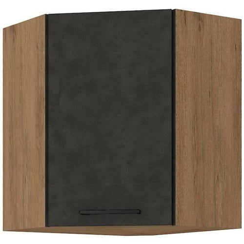 Colonna angolare ROCK - nobilitato decoro rovere Lancillotto e grigio matera - 1 anta - L58 x H72 cm