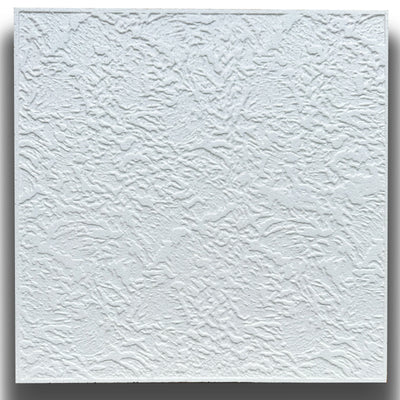 10 o 20mq (40 oppure 80 pezzi) di pannello decorativo a soffitto in polistirene compatto 50x50cm (spess. 1cm) RODOS