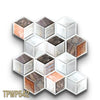 pacco da 4 Pannelli 3D Autoadesivi in PVC 30X30cm vari decori ultrarealistici ideali per bagni e cucine - Eternal Parquet