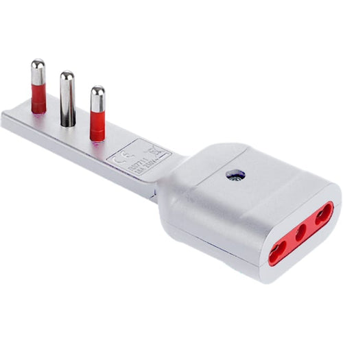 ADATTATORE EXTRA FLAT 90 GRADI 16A 250V COLORE BIANCO