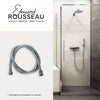 Flessibile doccia - ROUSSEAU - Dadi metallici - Crimpature di sicurezza - Lunghezza 1,50 m - Acciaio inox cromato a presa singola