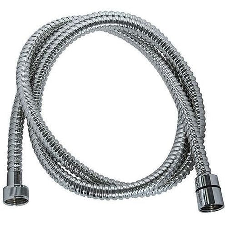 Flessibile doccia - ROUSSEAU - Dadi metallici - Crimpature di sicurezza - Lunghezza 1,50 m - Acciaio inox cromato a presa singola