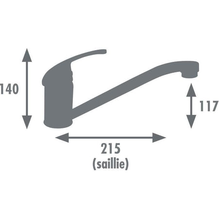 Miscelatore lavello - Edouard Rousseau - CARDIFF - Cromo - Bocca girevole - Risparmio idrico