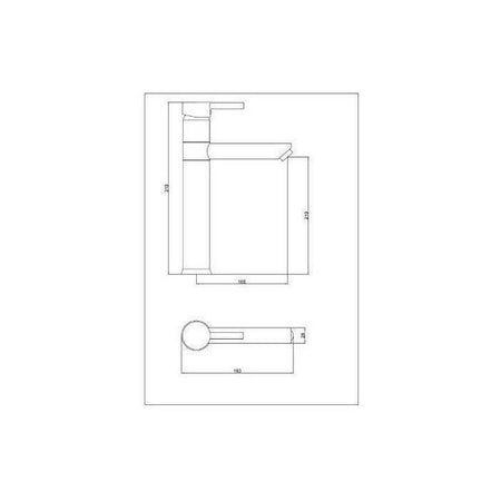 Miscelatore lavabo alto - ROUSSEAU - DOVER - Eco-stop - Cromo