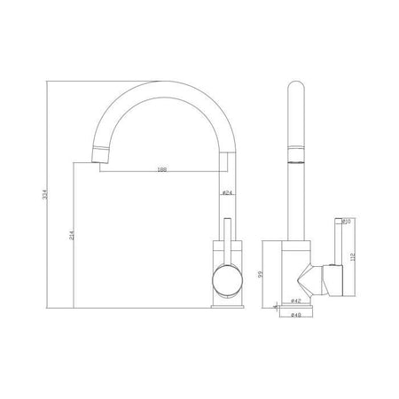 Kben rosa mixer placcati oro