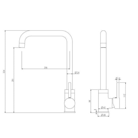Kiloo mixer cromato lavabo